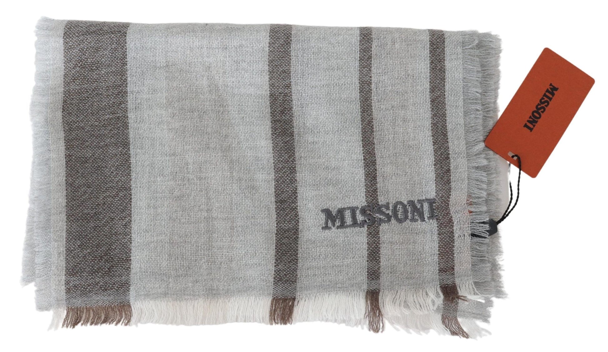 Missoni Multicolor Striped Wool Unisex Neck Wrap Scarf Curated Luxury Accessories by Orvyn