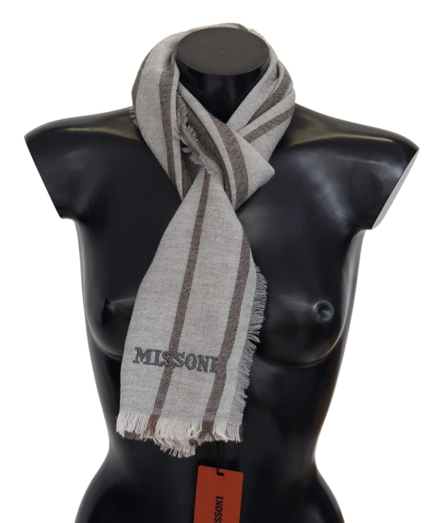 Missoni Multicolor Striped Wool Unisex Neck Wrap Scarf Curated Luxury Accessories by Orvyn