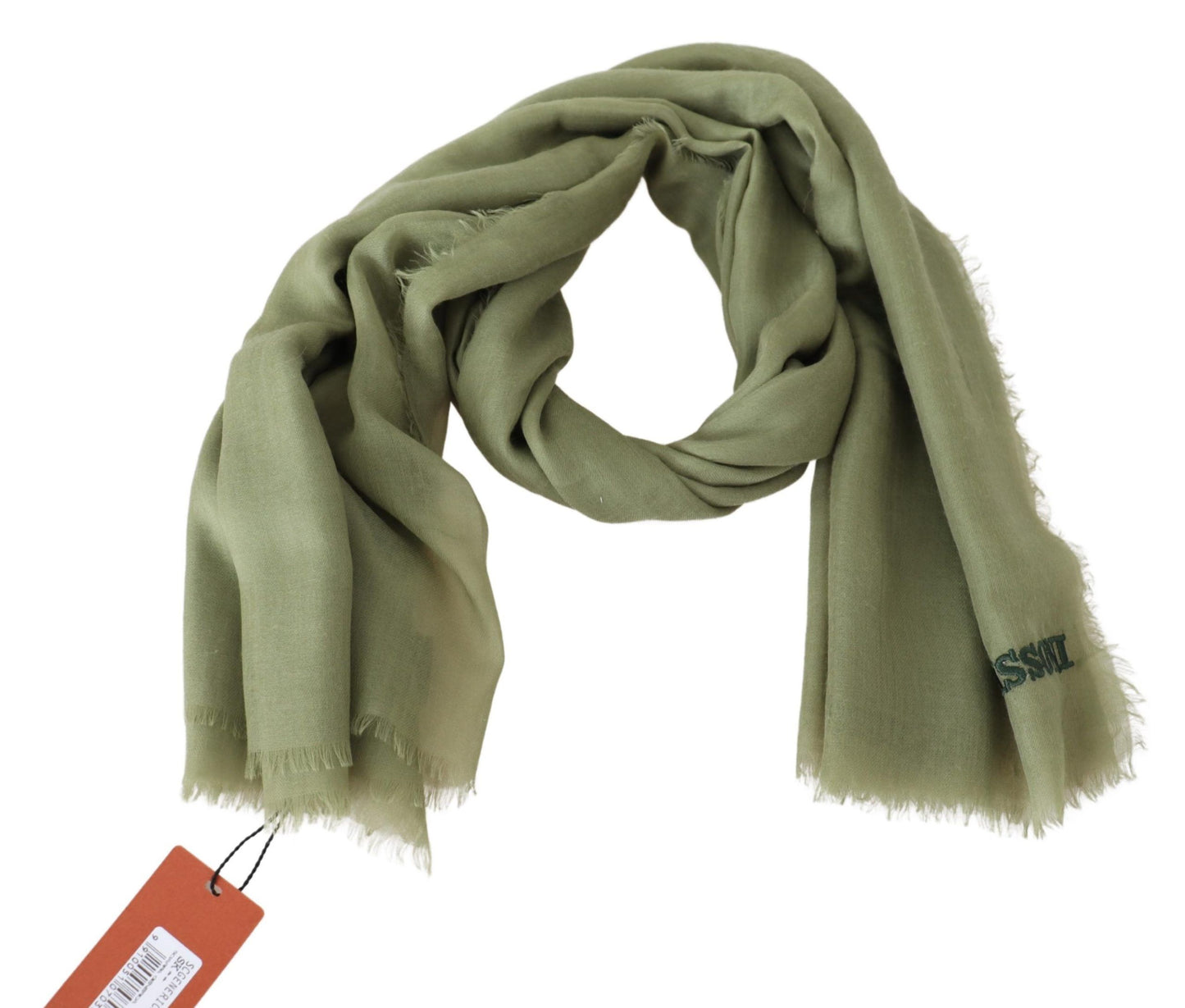 Missoni Green Cashmere Unisex Neck Wrap Scarf Curated Luxury Accessories by Orvyn