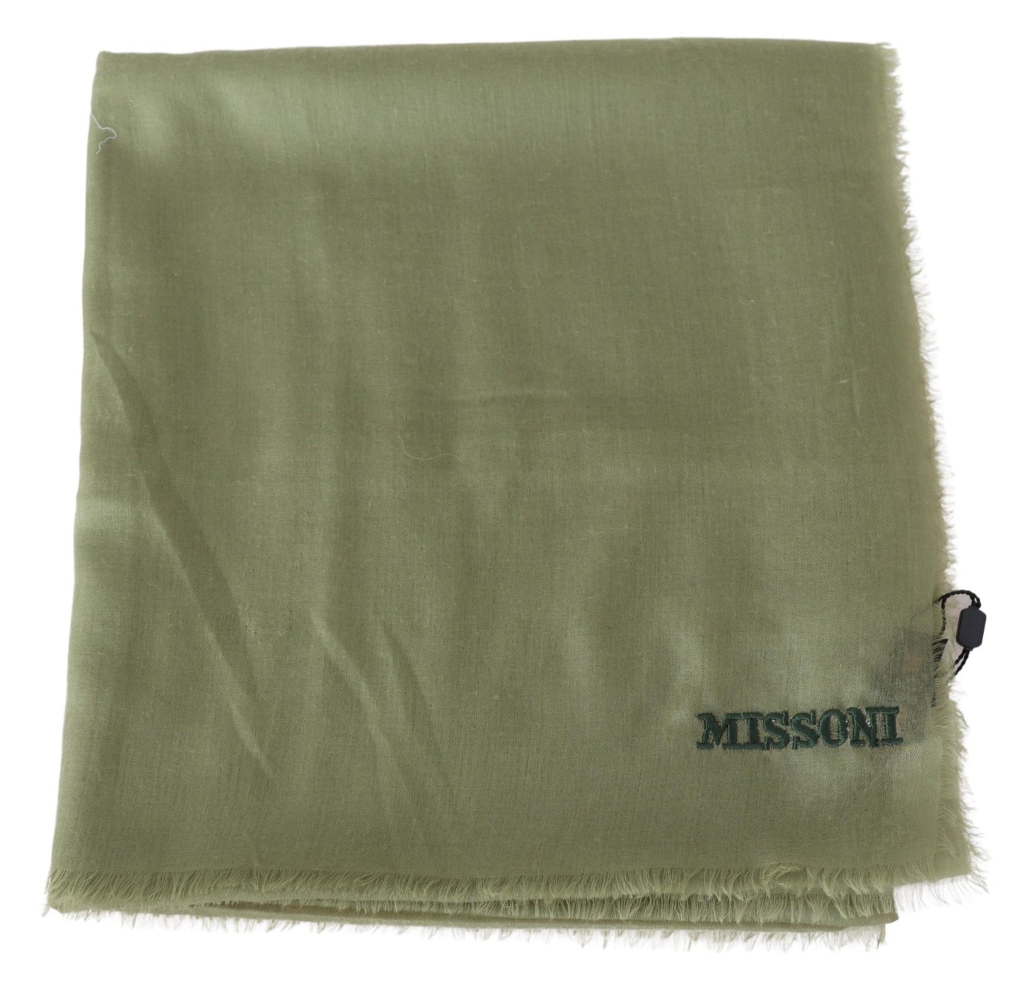 Missoni Green Cashmere Unisex Neck Wrap Scarf Curated Luxury Accessories by Orvyn