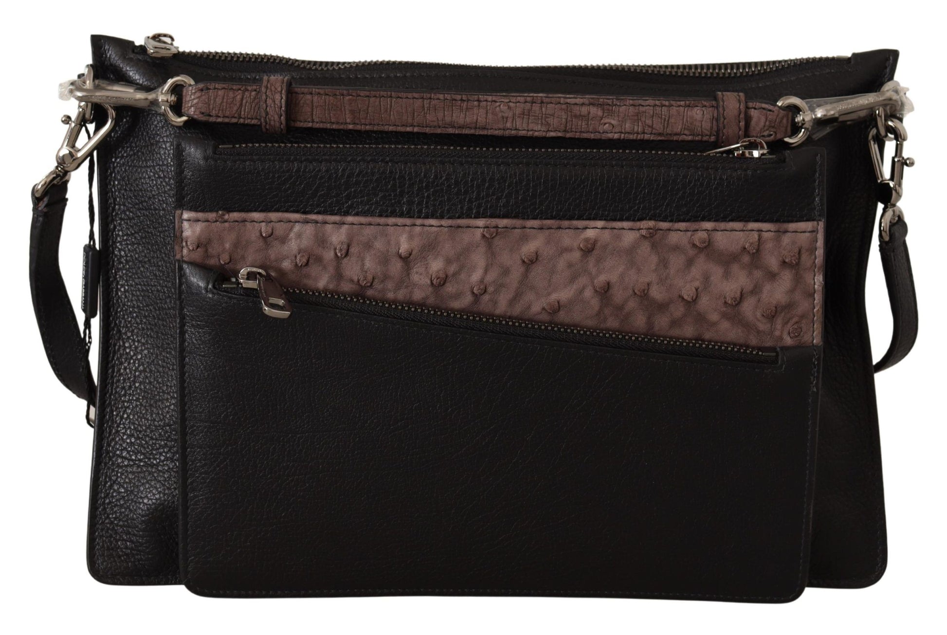 Dolce & Gabbana Black Exotic Leather Shoulder Sling Alta Sartoria Bag Bags schwarz