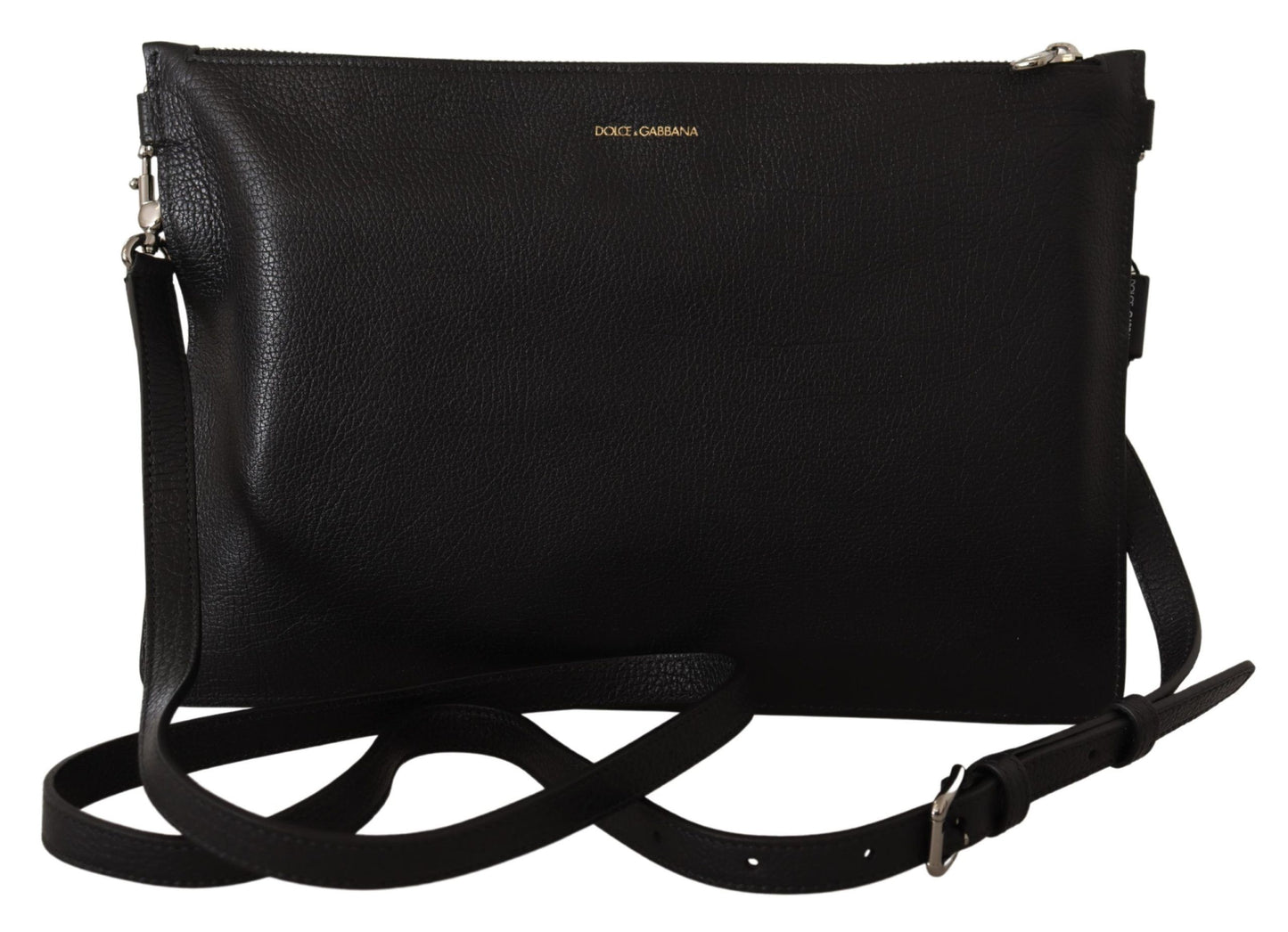 Dolce & Gabbana Black Exotic Leather Shoulder Sling Alta Sartoria Bag Bags schwarz