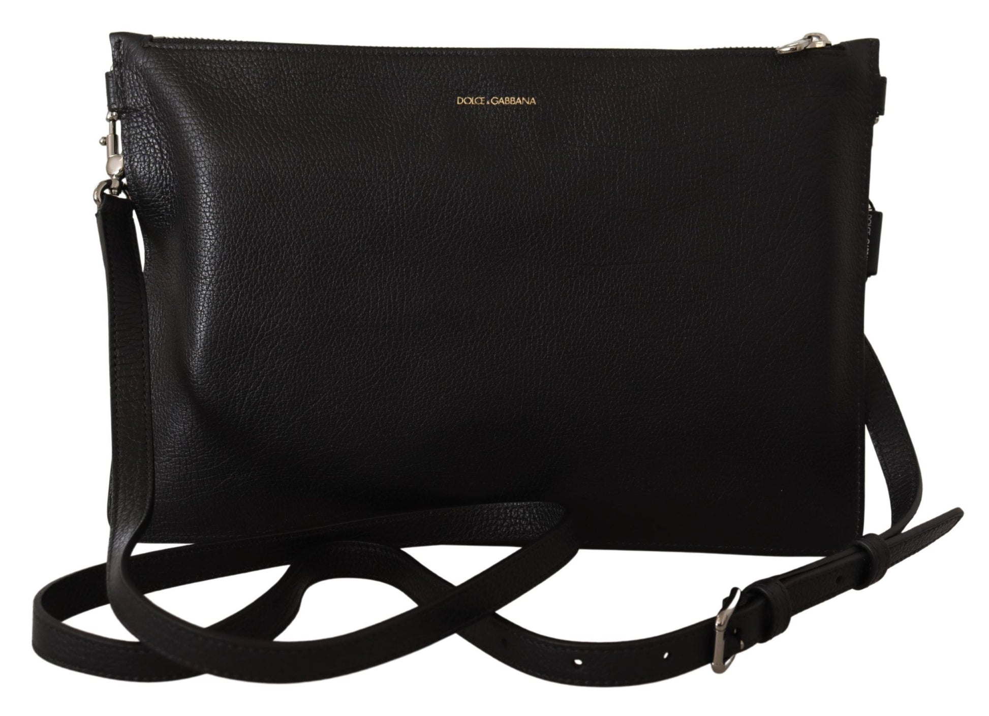 Dolce & Gabbana Black Exotic Leather Shoulder Sling Alta Sartoria Bag Bags schwarz