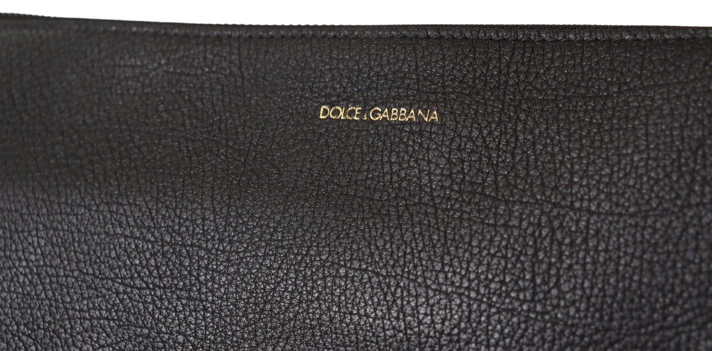 Dolce & Gabbana Black Exotic Leather Shoulder Sling Alta Sartoria Bag Bags schwarz