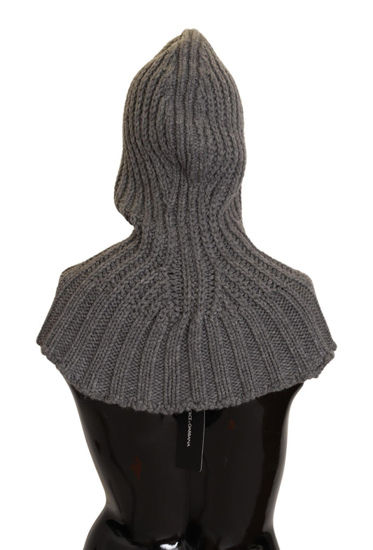 Dolce & Gabbana Gray 100% Cashmere Knitted Wrap One Size Scarf Curated Luxury Accessories by Orvyn