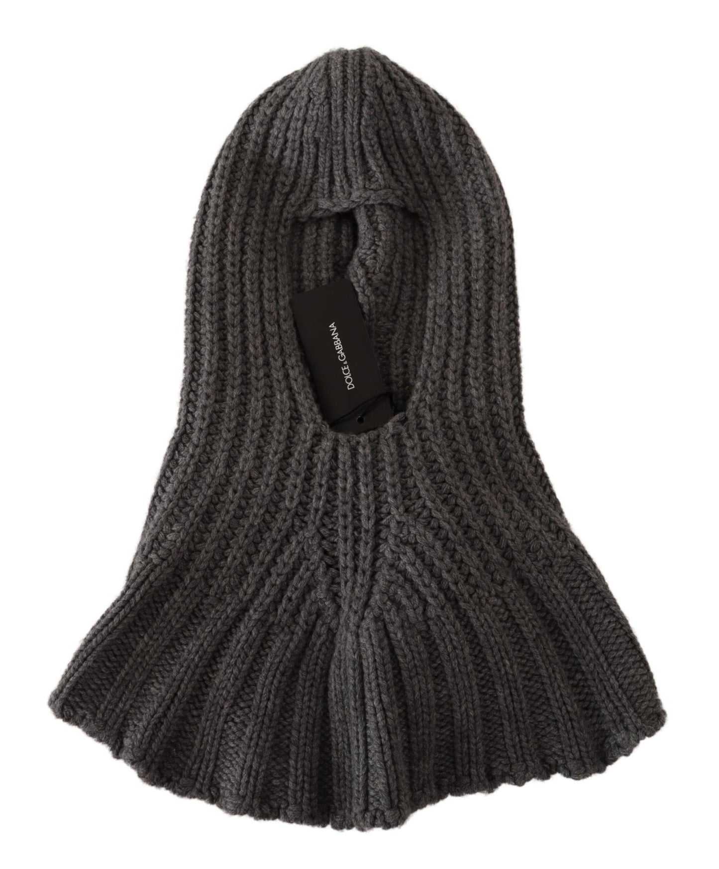 Dolce & Gabbana Gray 100% Cashmere Knitted Wrap One Size Scarf Curated Luxury Accessories by Orvyn