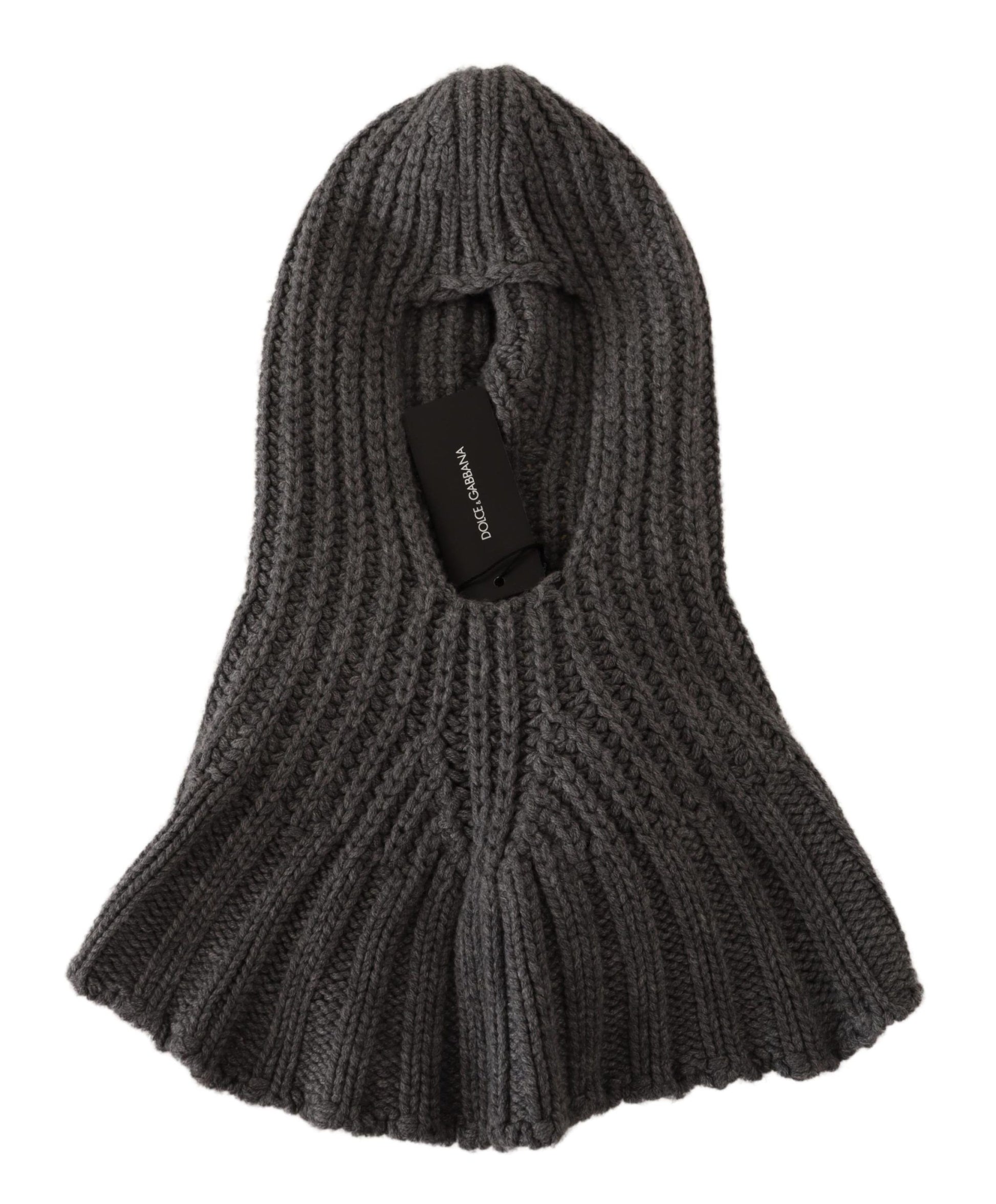 Dolce & Gabbana Gray 100% Cashmere Knitted Wrap One Size Scarf Curated Luxury Accessories by Orvyn