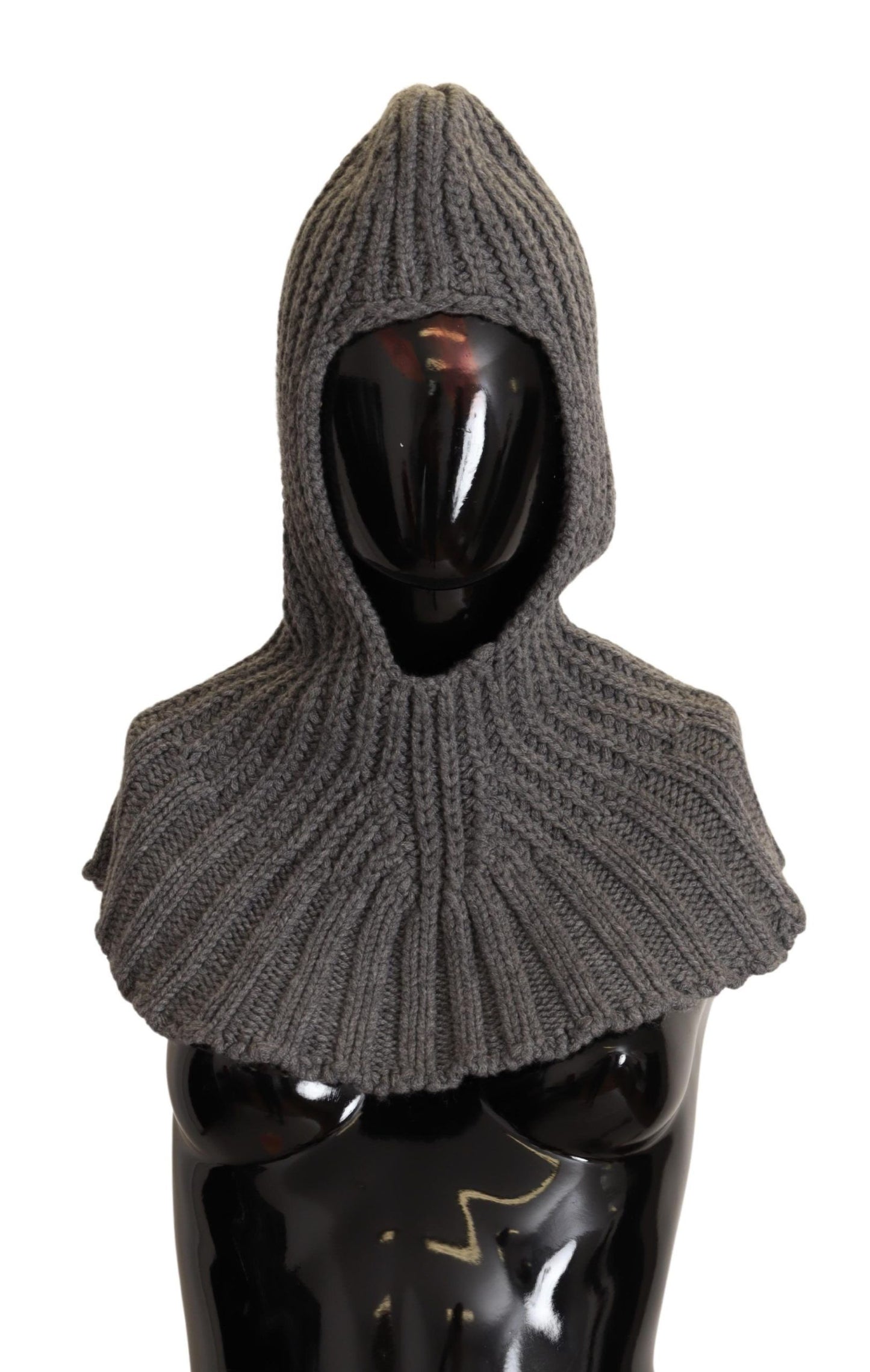 Dolce & Gabbana Gray 100% Cashmere Knitted Wrap One Size Scarf Curated Luxury Accessories by Orvyn
