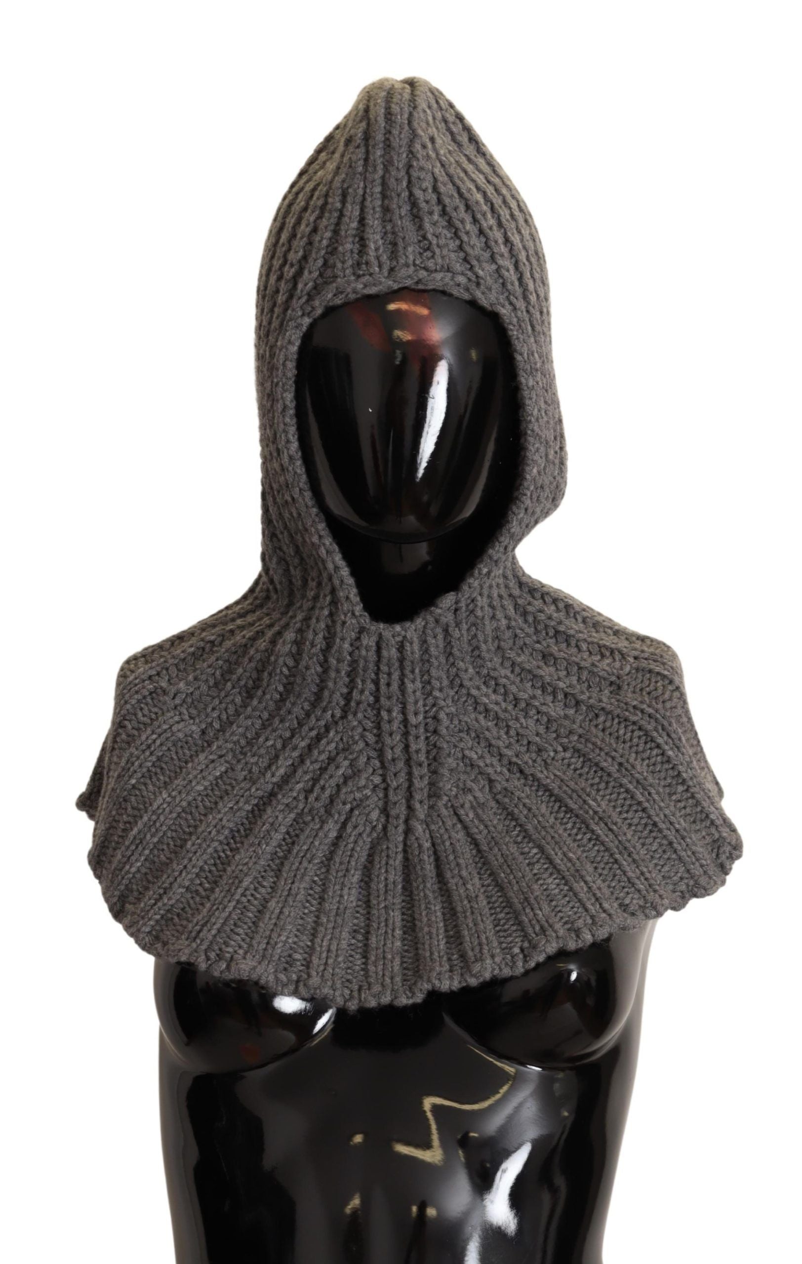 Dolce & Gabbana Gray 100% Cashmere Knitted Wrap One Size Scarf Curated Luxury Accessories by Orvyn