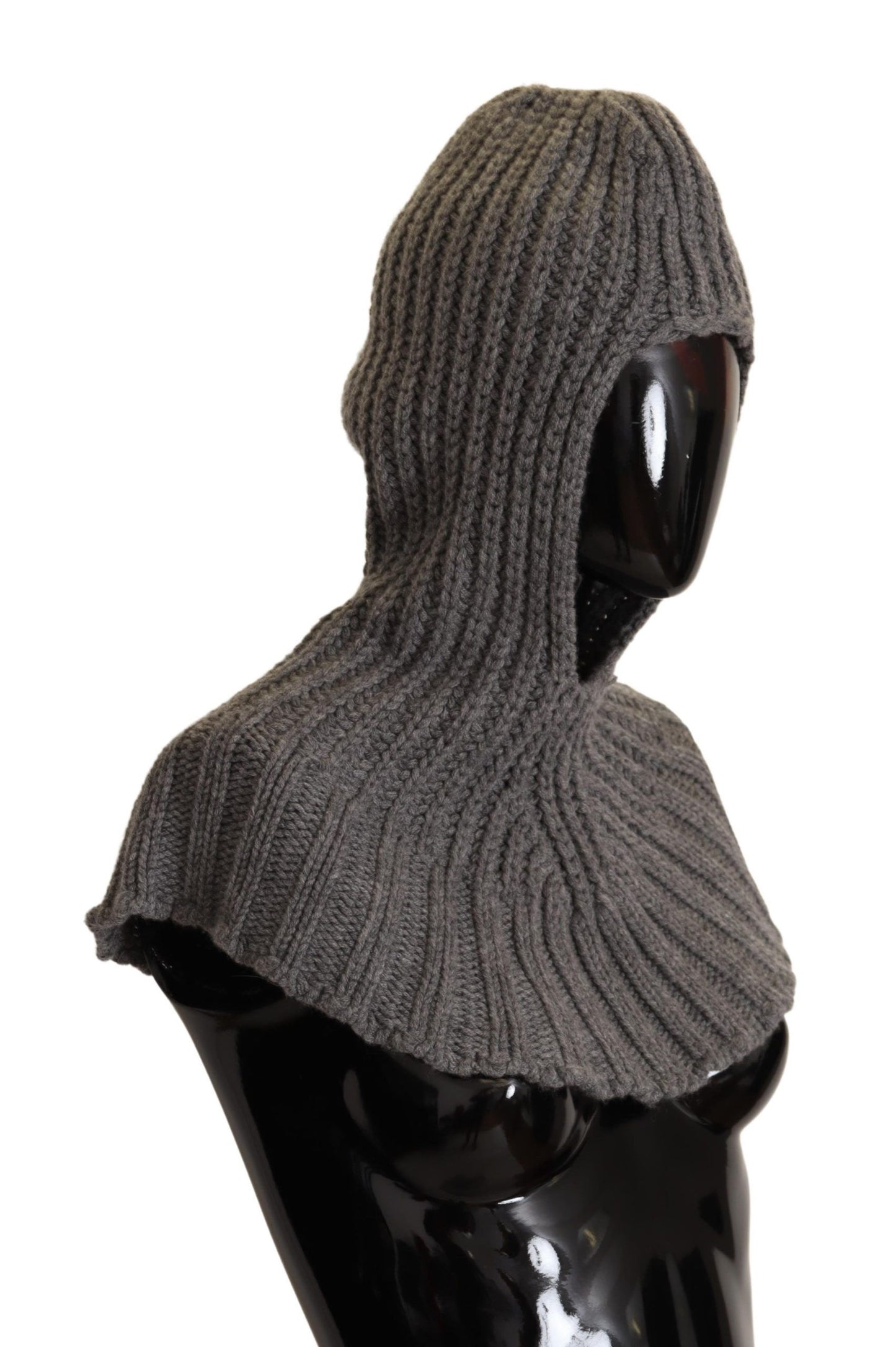 Dolce & Gabbana Gray 100% Cashmere Knitted Wrap One Size Scarf Curated Luxury Accessories by Orvyn