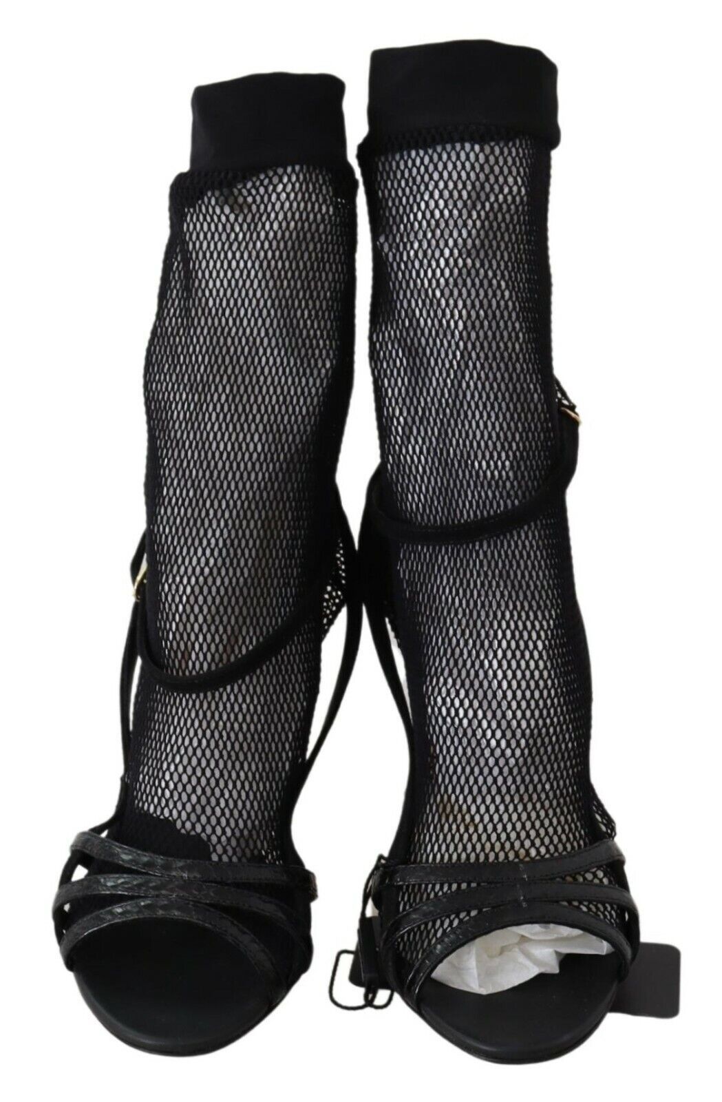 Dolce & Gabbana Black Suede Short Boots Sandals Shoes Curated Luxury Accessories by Orvyn