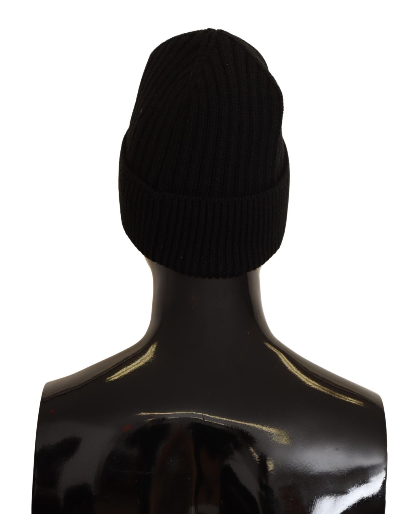 Dolce & Gabbana Black Wool Knit Women Winter Hat schwarz