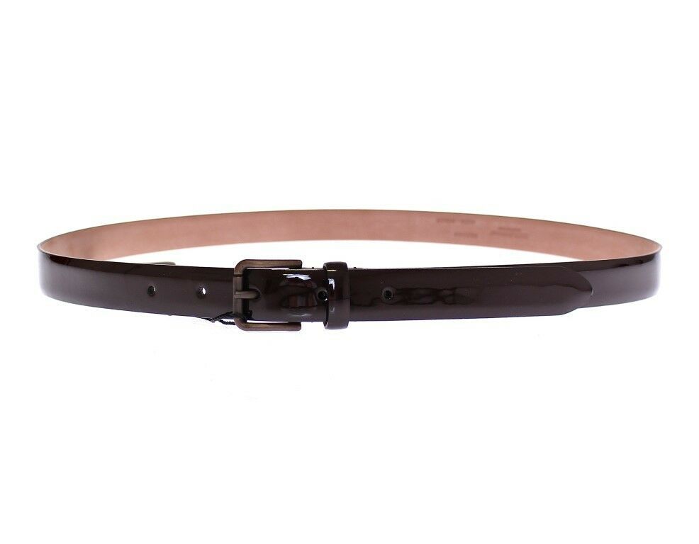 Dolce & Gabbana Brown Leather Logo Belt Cintura braun