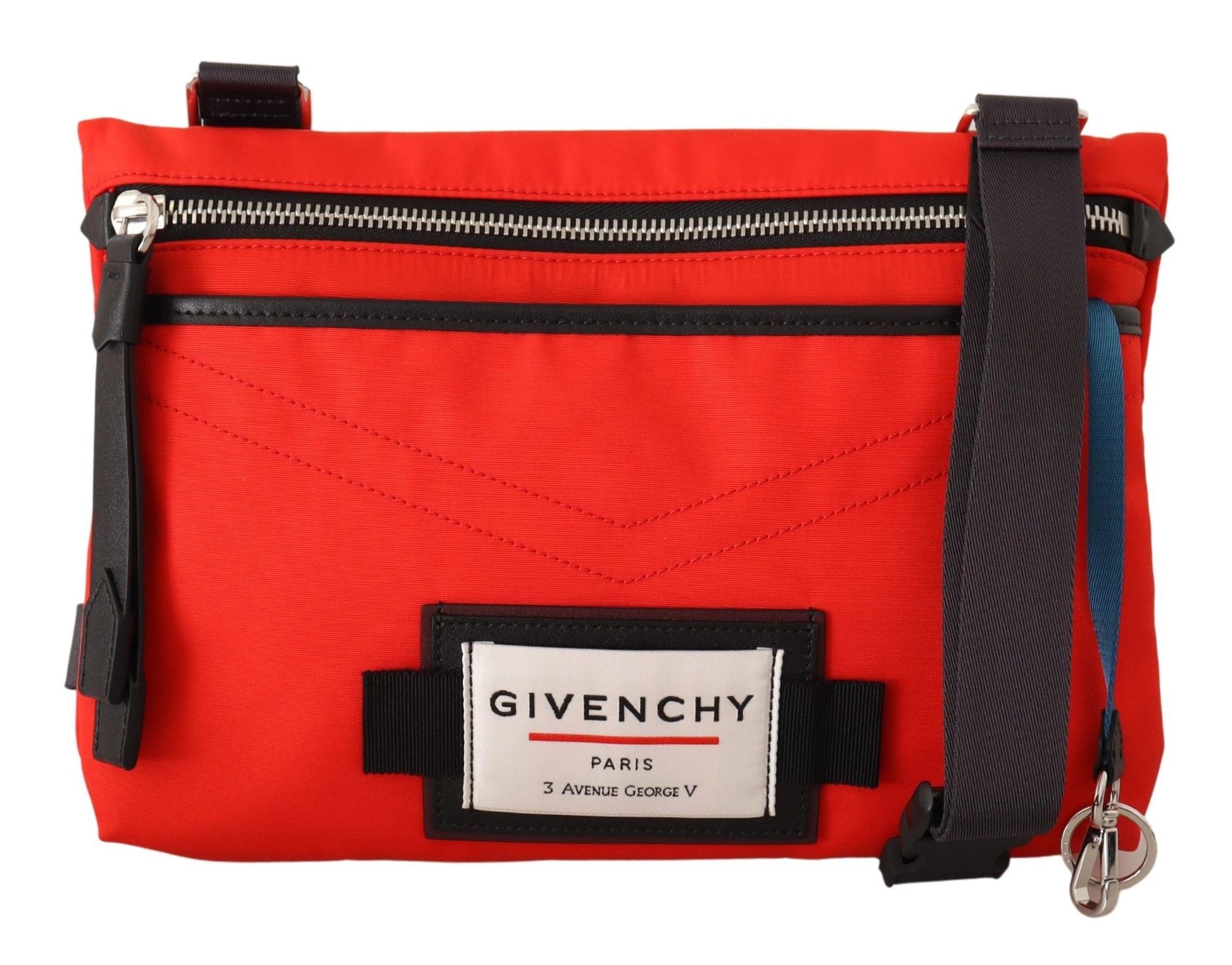 Givenchy Red Polyamide Downtown Flat Crossbody Bag Curated Luxury Accessories by Orvyn