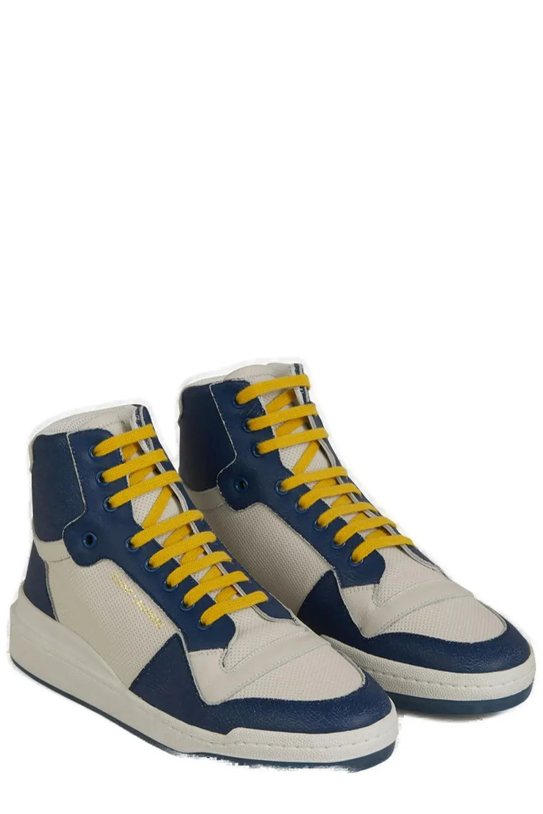 Saint Laurent Mid-Top Leather Sneakers