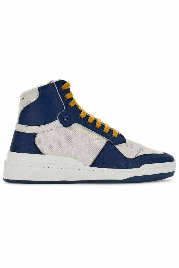 Saint Laurent Mid-Top Leather Sneakers