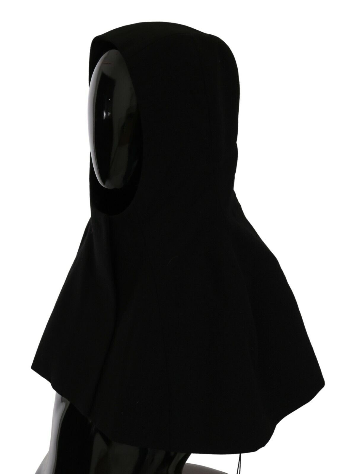 Dolce & Gabbana Black Wool Whole Head Hooded Scarf Hat Curated Luxury Accessories by Orvyn