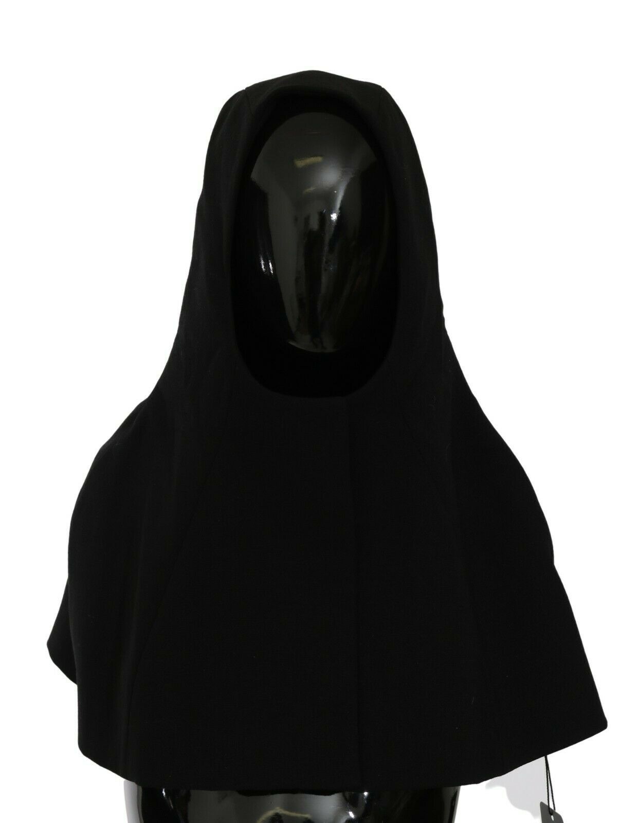 Dolce & Gabbana Black Wool Whole Head Hooded Scarf Hat Curated Luxury Accessories by Orvyn
