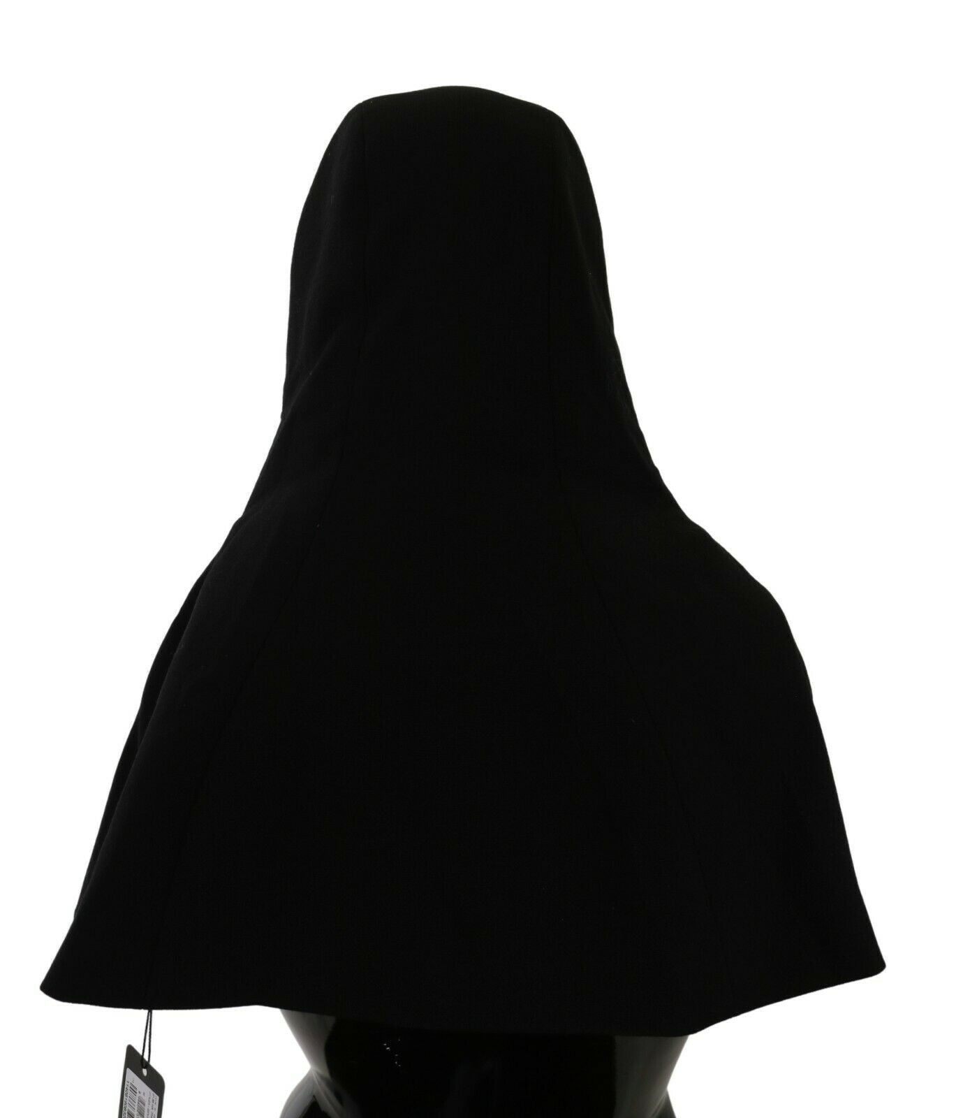 Dolce & Gabbana Black Wool Whole Head Hooded Scarf Hat Curated Luxury Accessories by Orvyn