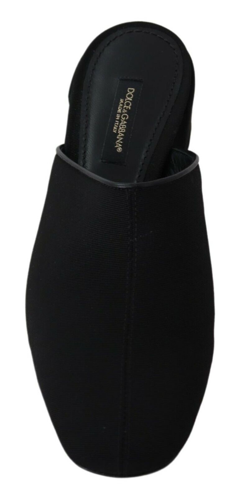 Dolce & Gabbana Black Grosgrain Slides Sandals Women Shoes schwarz