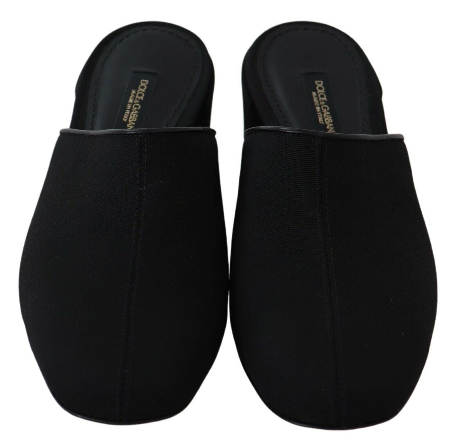 Dolce & Gabbana Black Grosgrain Slides Sandals Women Shoes schwarz