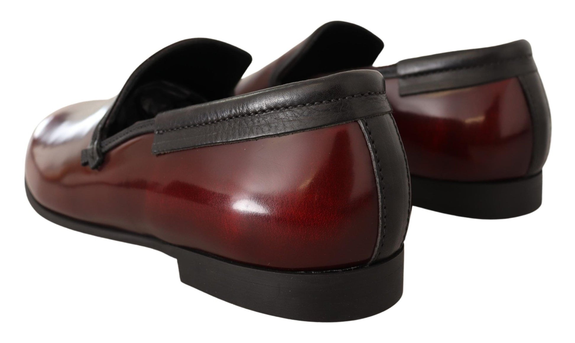 Dolce & Gabbana Bordeaux Patent Leather Dress Loafers Shoes Curated Luxury Accessories by Orvyn