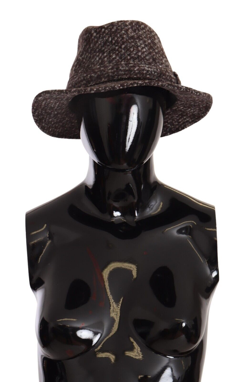 Dolce & Gabbana Gray Melange Blended Textured Tweed Hat Curated Luxury Accessories by Orvyn