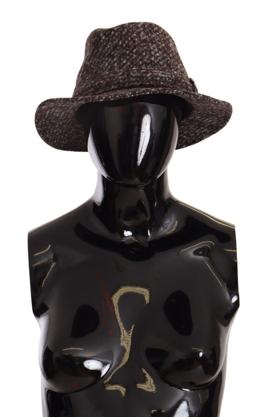 Dolce & Gabbana Gray Melange Blended Textured Tweed Hat Curated Luxury Accessories by Orvyn