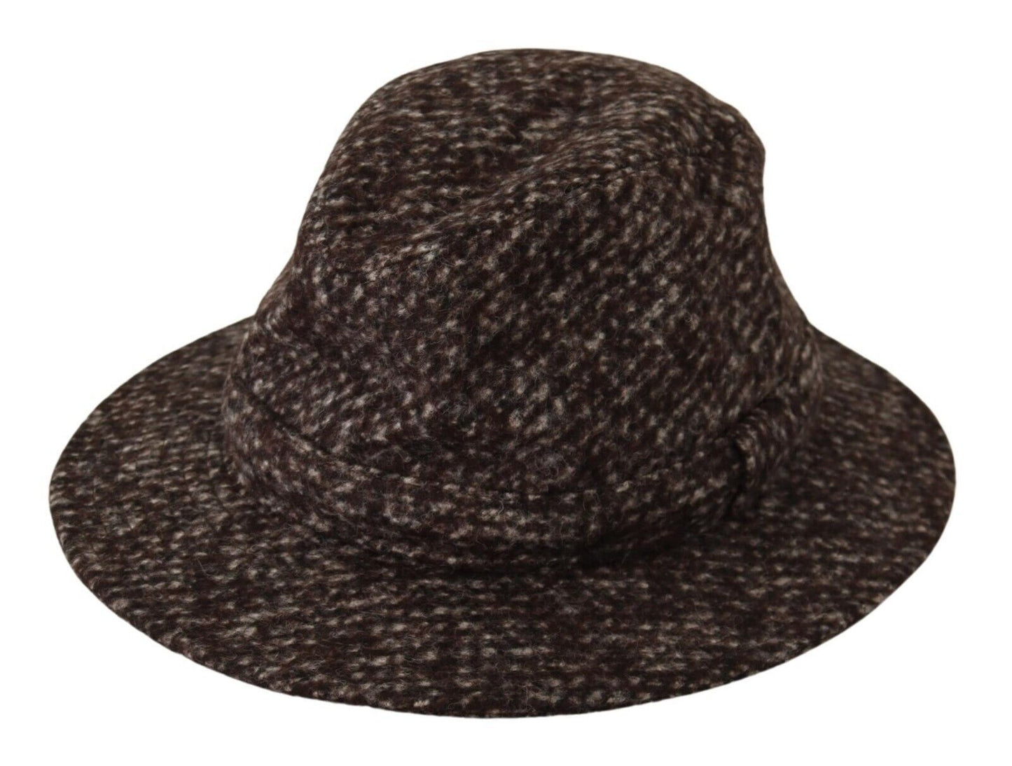 Dolce & Gabbana Gray Melange Blended Textured Tweed Hat Curated Luxury Accessories by Orvyn