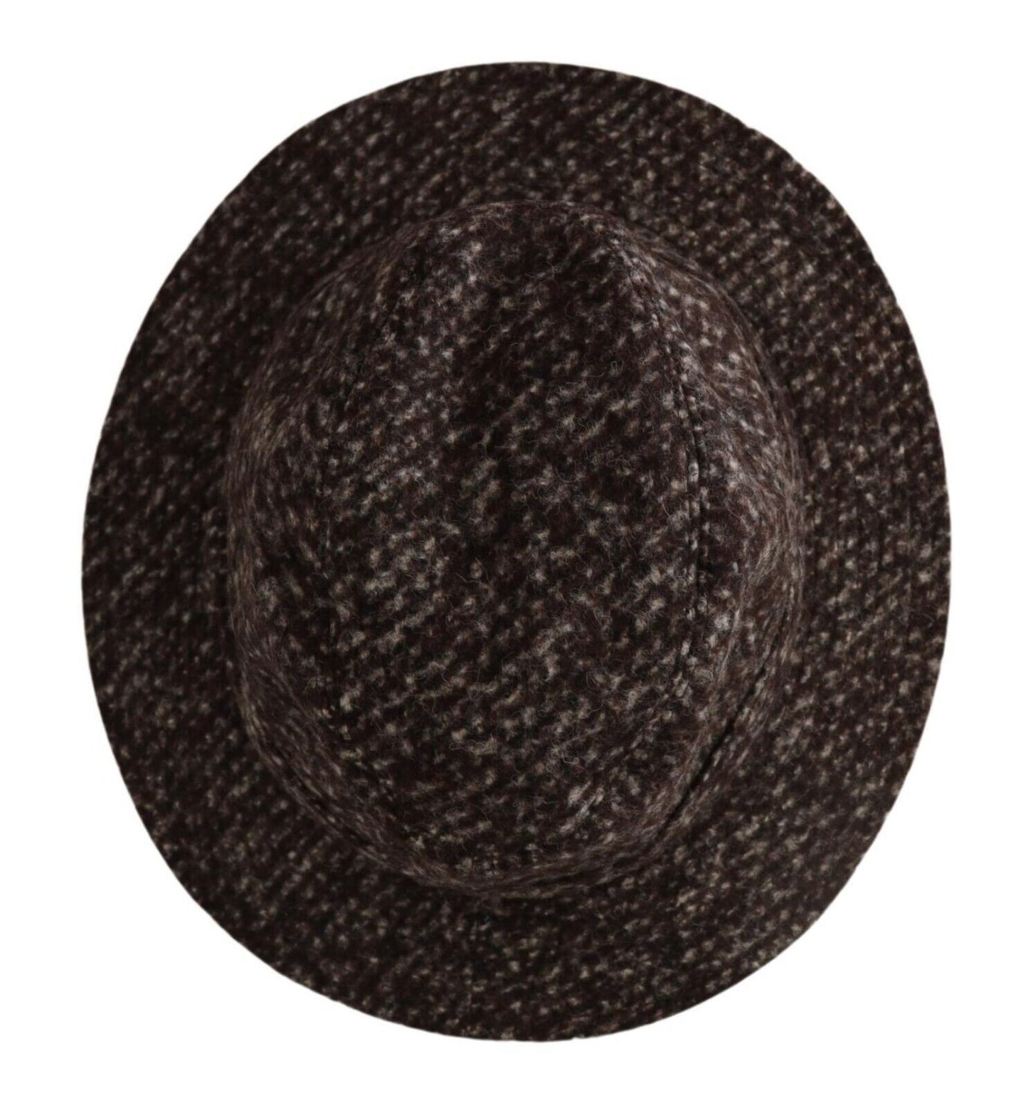 Dolce & Gabbana Gray Melange Blended Textured Tweed Hat Curated Luxury Accessories by Orvyn