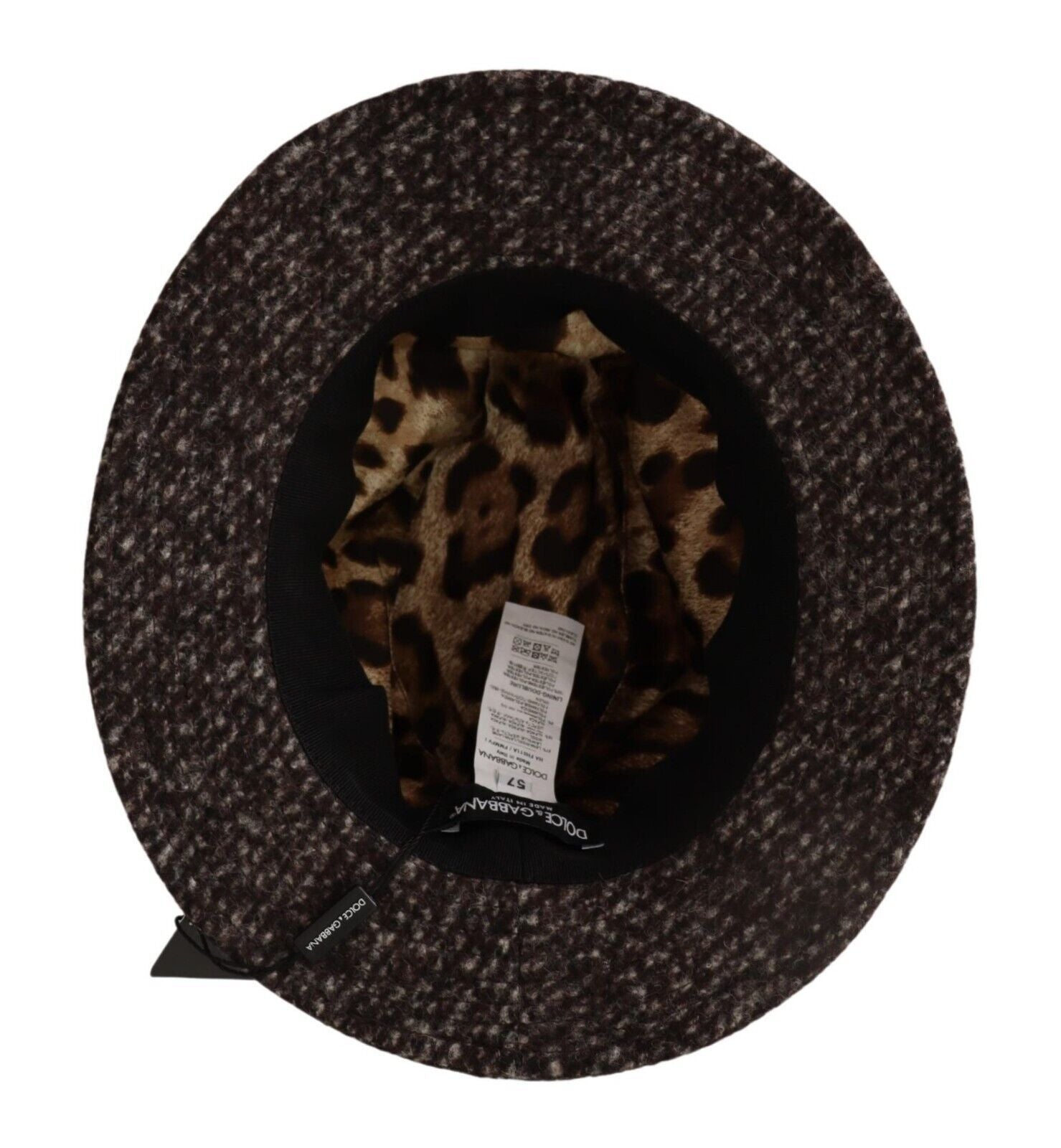 Dolce & Gabbana Gray Melange Blended Textured Tweed Hat Curated Luxury Accessories by Orvyn