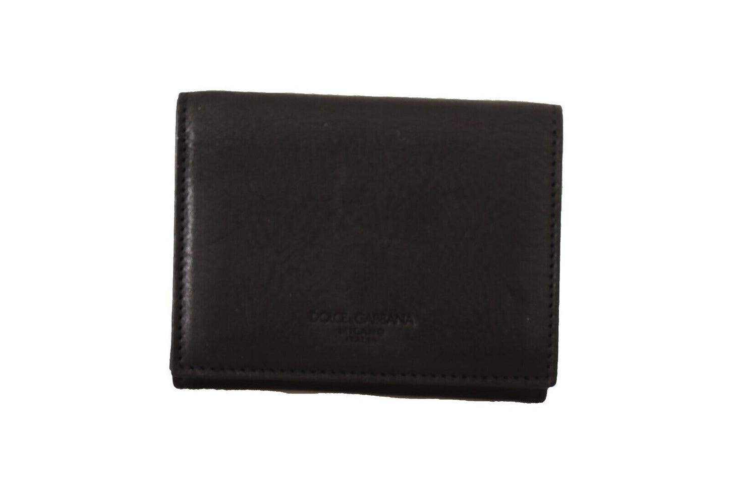 Dolce & Gabbana Black Leather Trifold Purse Belt Multi Kit Wallet Curated Luxury Accessories by Orvyn