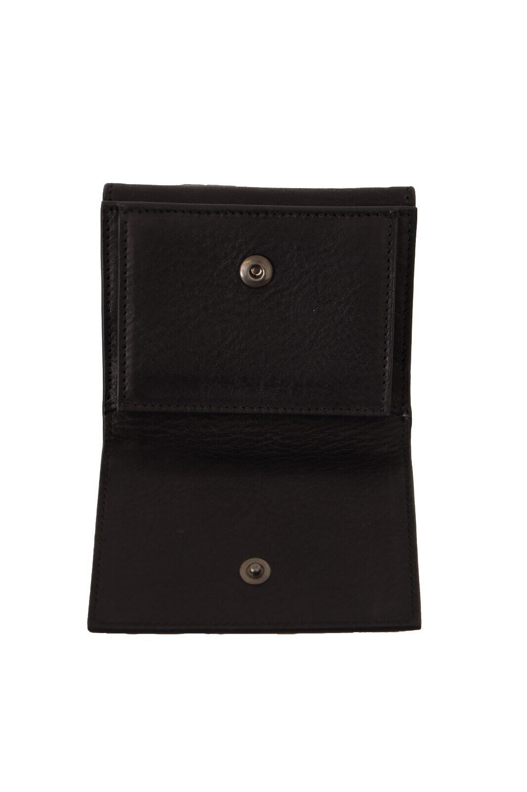 Dolce & Gabbana Black Leather Trifold Purse Belt Multi Kit Wallet Curated Luxury Accessories by Orvyn