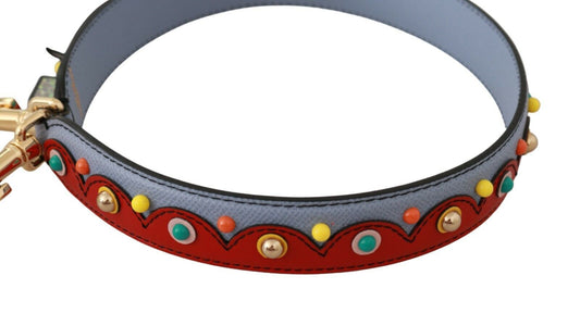 Dolce & Gabbana Blue and red Shoulder Strap Leather Blue Handbag Accessory Curated Luxury Accessories by Orvyn