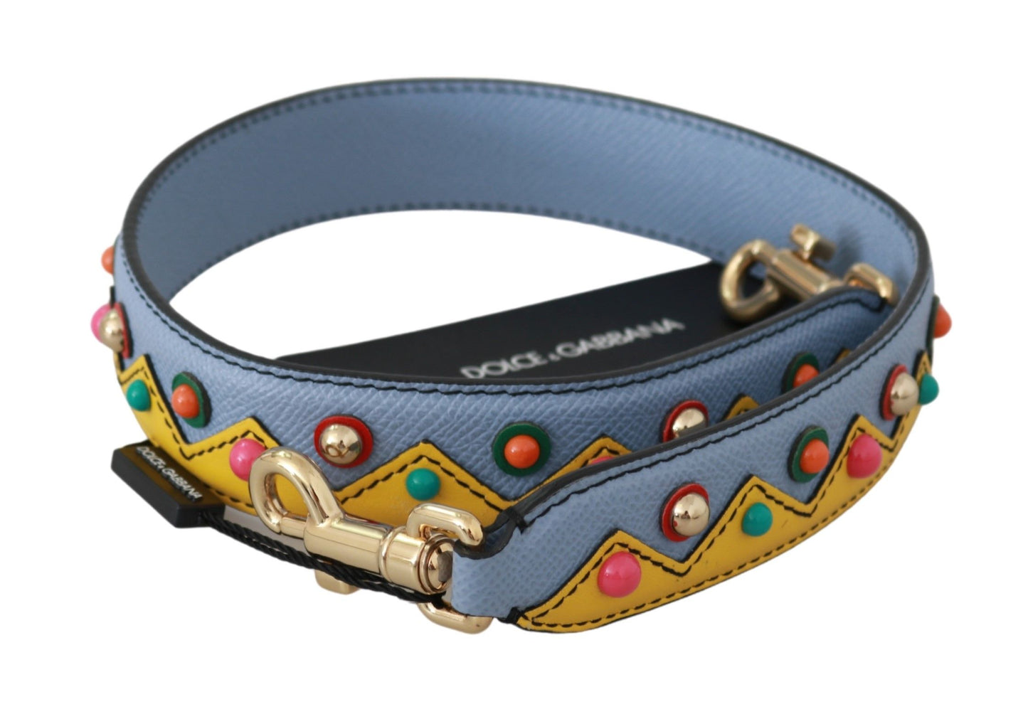 Dolce & Gabbana Blue Handbag Accessory Shoulder Strap Leather Curated Luxury Accessories by Orvyn
