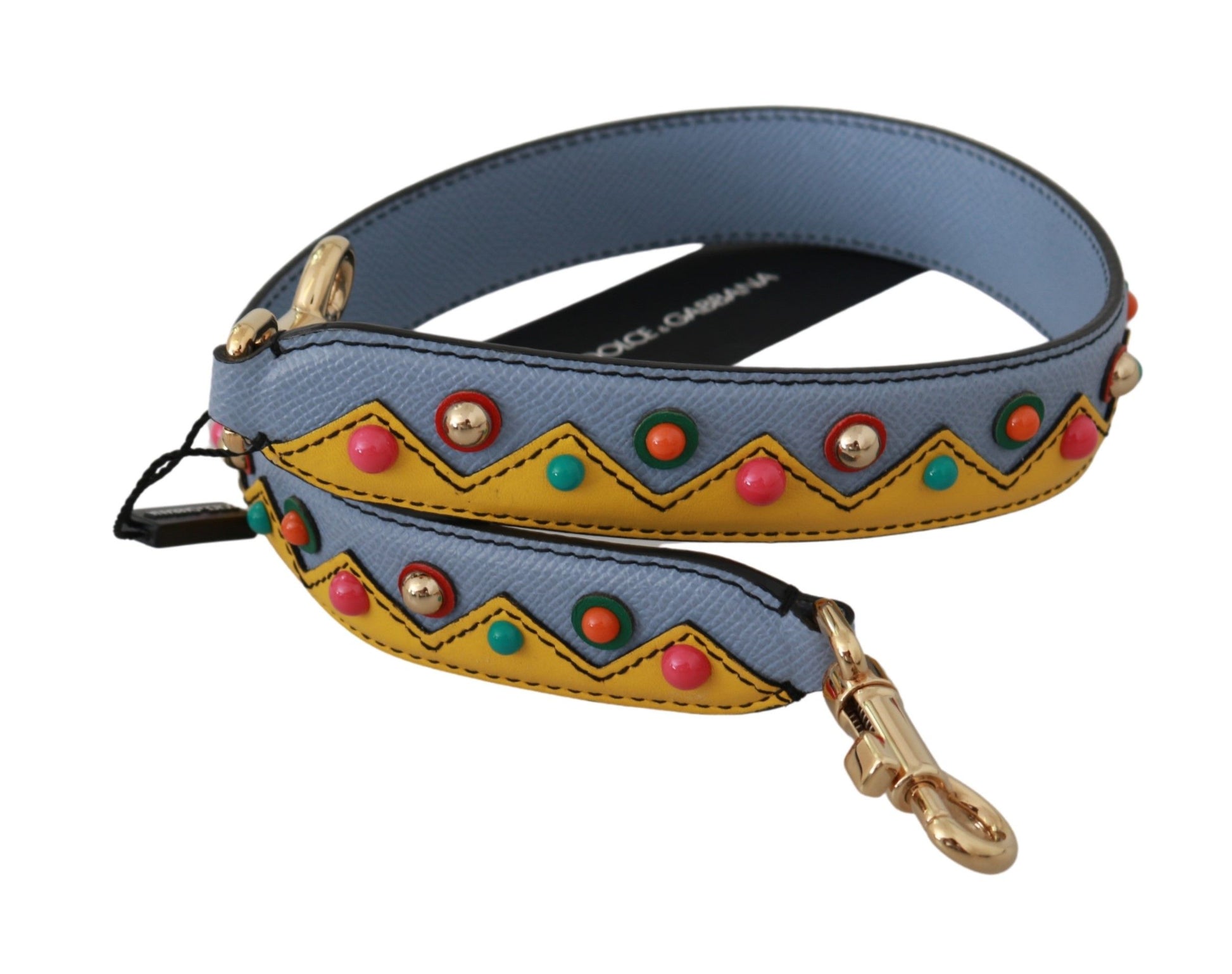 Dolce & Gabbana Blue Handbag Accessory Shoulder Strap Leather Curated Luxury Accessories by Orvyn