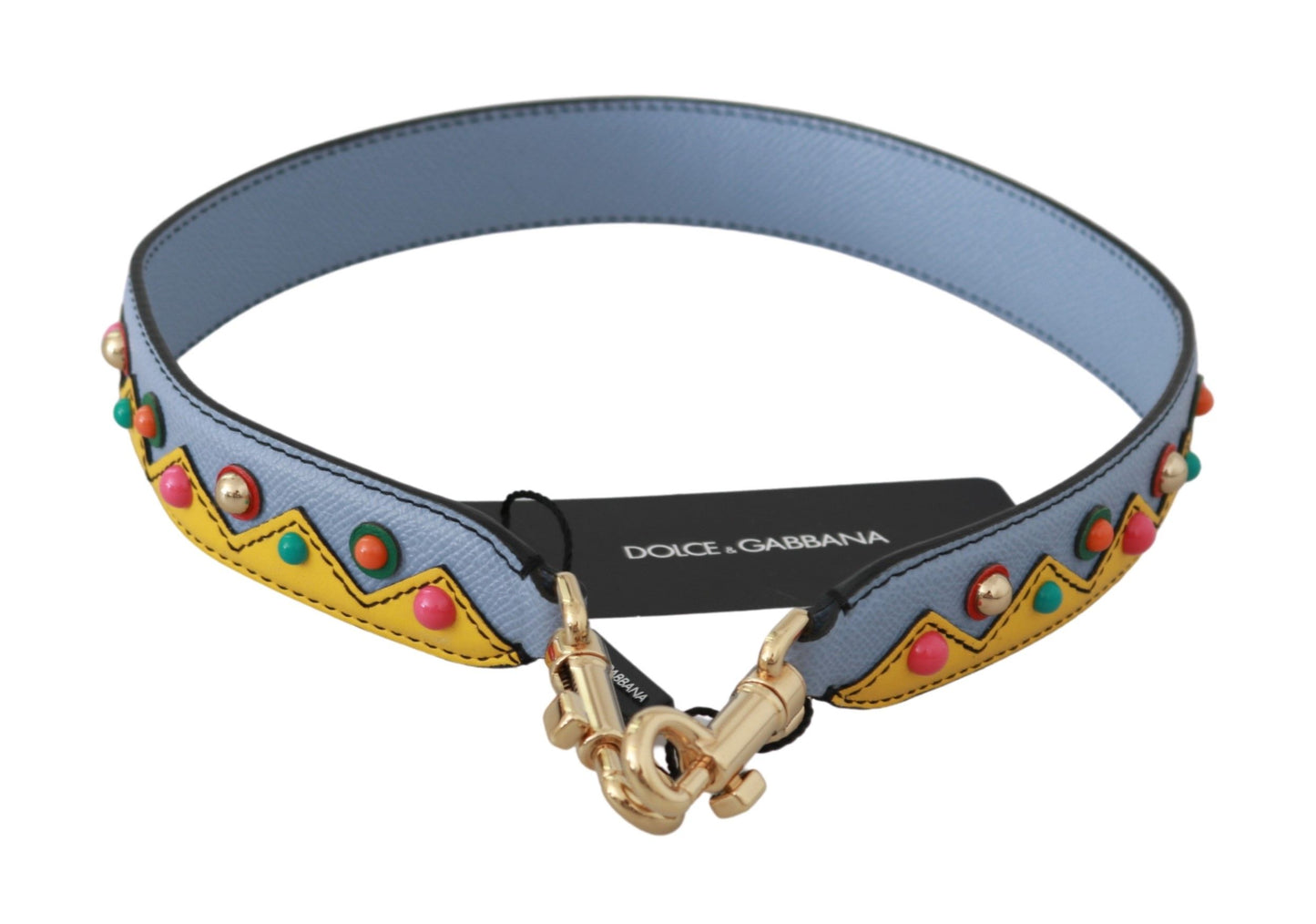 Dolce & Gabbana Blue Handbag Accessory Shoulder Strap Leather Curated Luxury Accessories by Orvyn