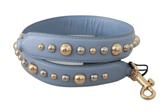Dolce & Gabbana Blue Leather Handbag Accessory Shoulder Strap Curated Luxury Accessories by Orvyn