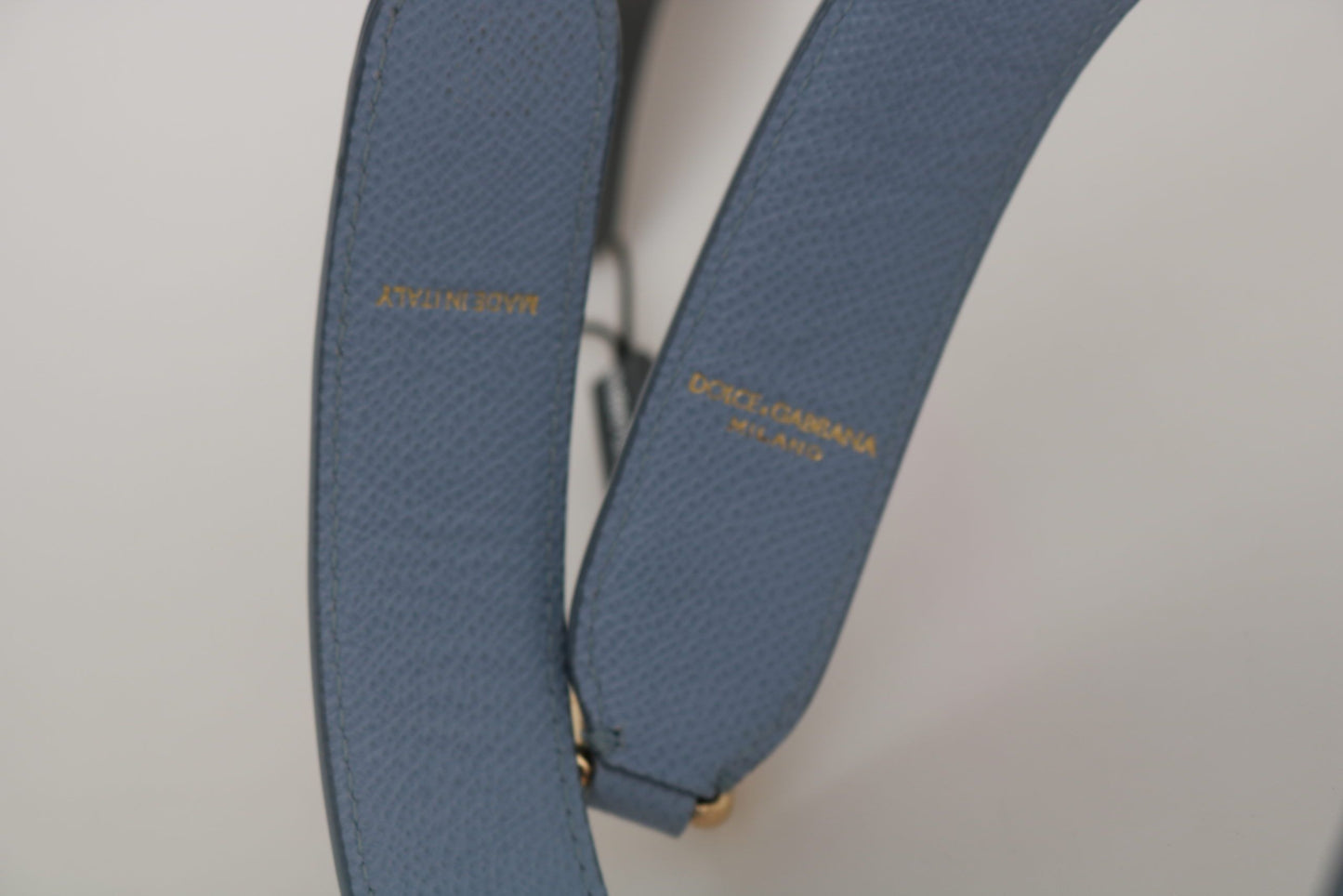 Dolce & Gabbana Blue Leather Handbag Accessory Shoulder Strap Curated Luxury Accessories by Orvyn