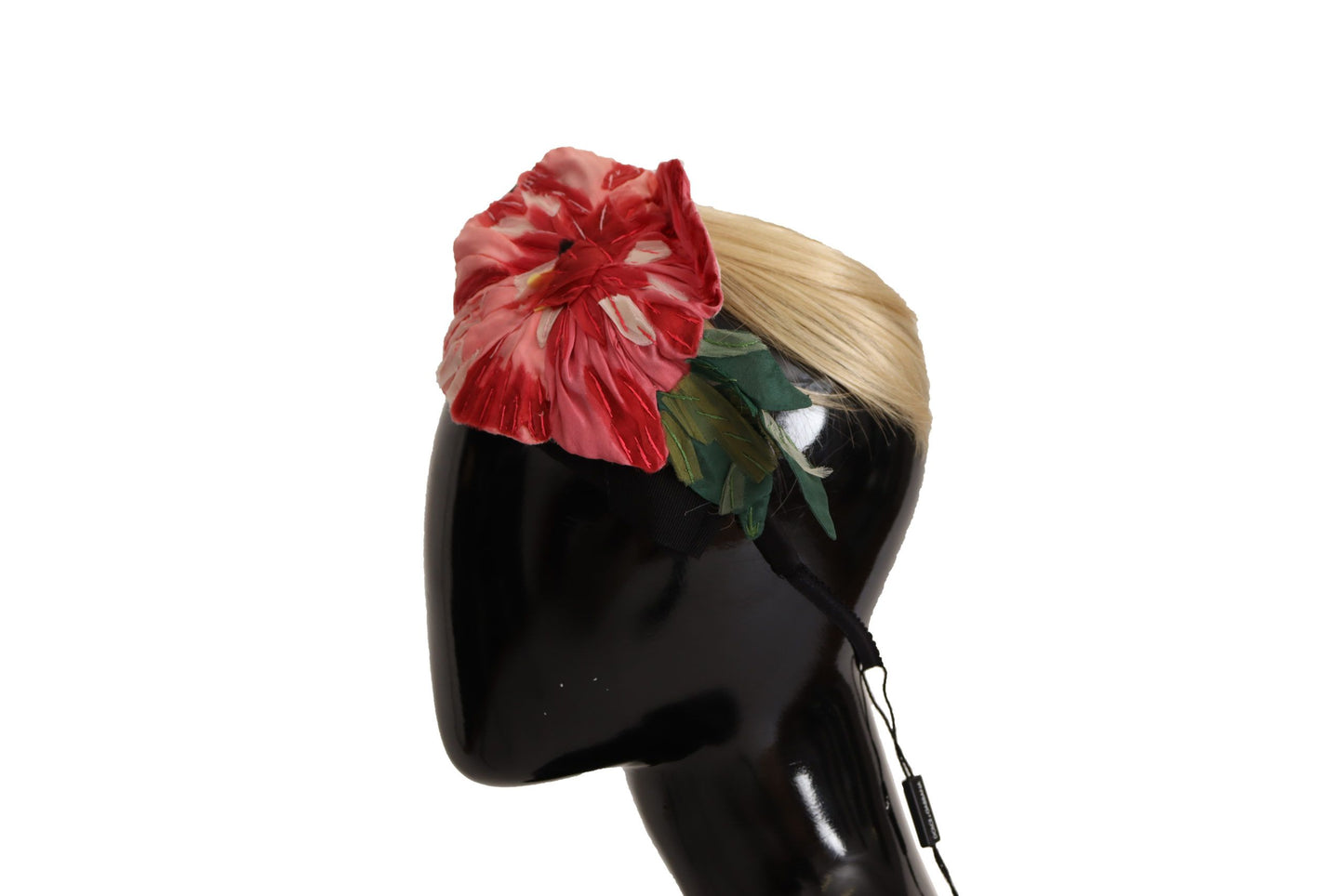 Dolce & Gabbana Black Silk White Hair Parrucchiera Diadem Headband Curated Luxury Accessories by Orvyn