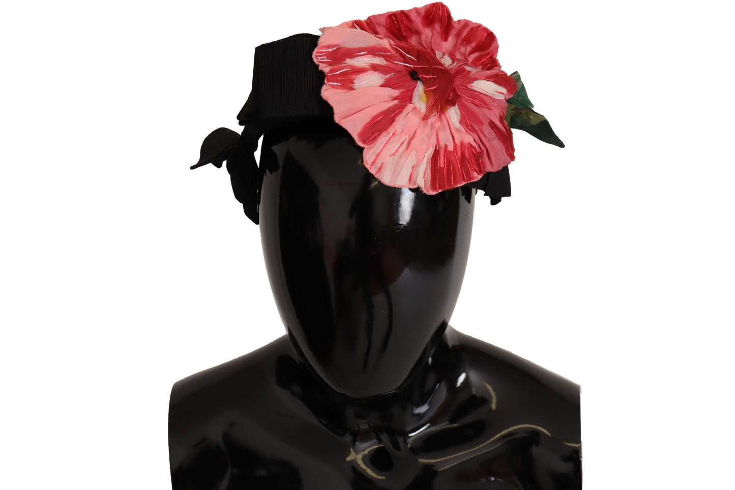 Dolce & Gabbana Black Silk White Hair Parrucchiera Diadem Headband Curated Luxury Accessories by Orvyn