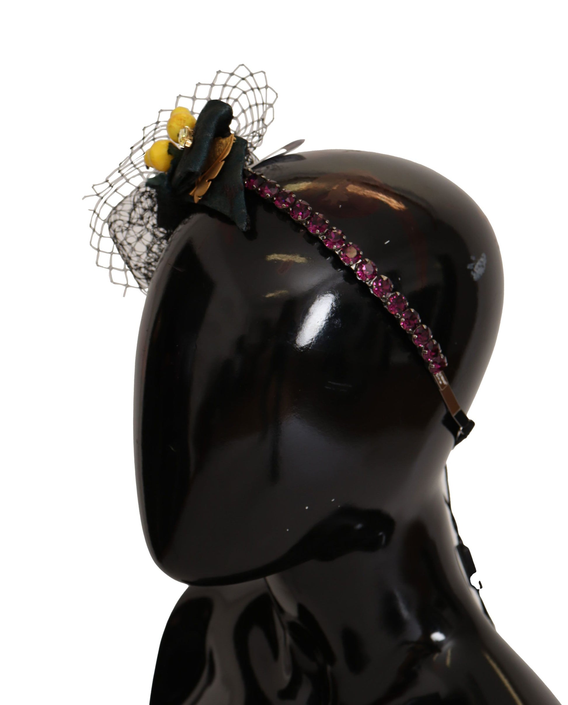 Dolce & Gabbana Purple Crystal Diadem Headband Lemons Sicily Tiara Curated Luxury Accessories by Orvyn