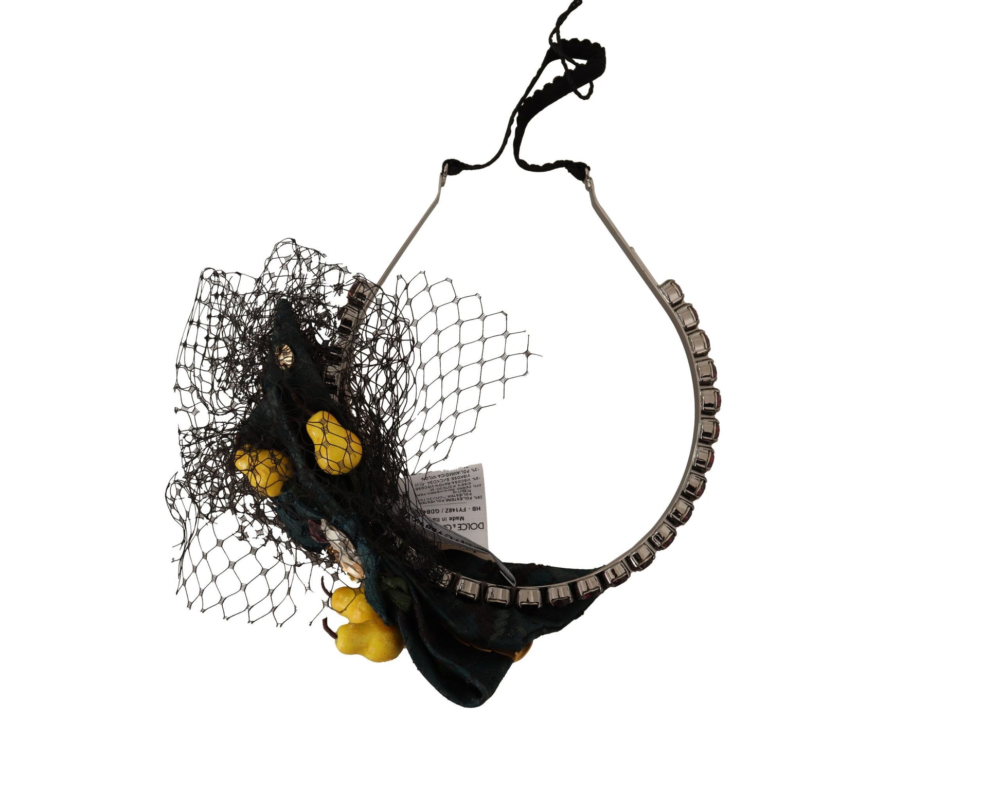 Dolce & Gabbana Purple Crystal Diadem Headband Lemons Sicily Tiara Curated Luxury Accessories by Orvyn