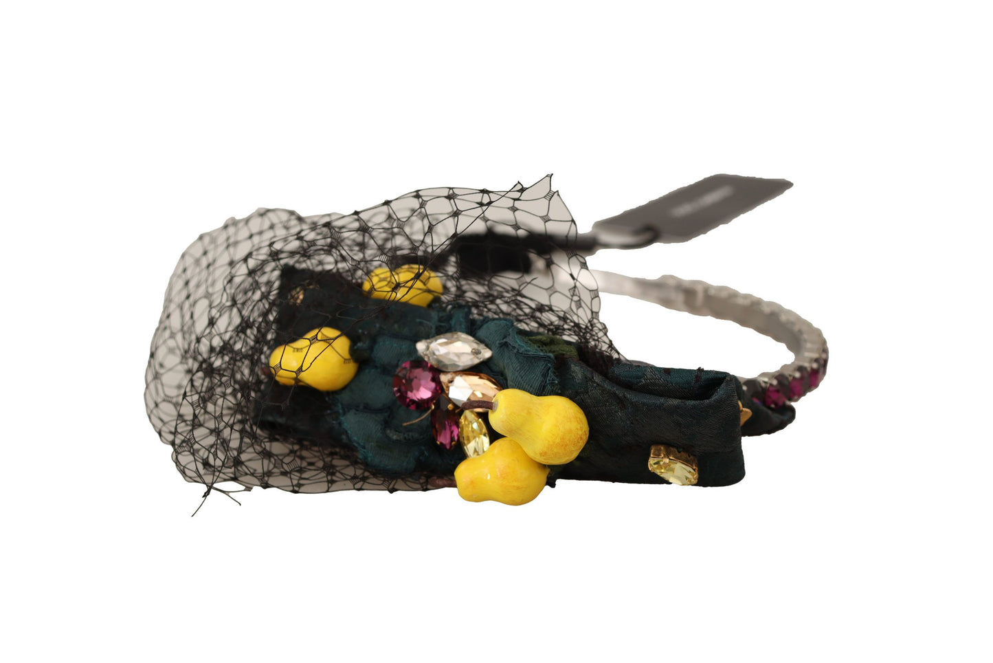 Dolce & Gabbana Purple Crystal Diadem Headband Lemons Sicily Tiara Curated Luxury Accessories by Orvyn