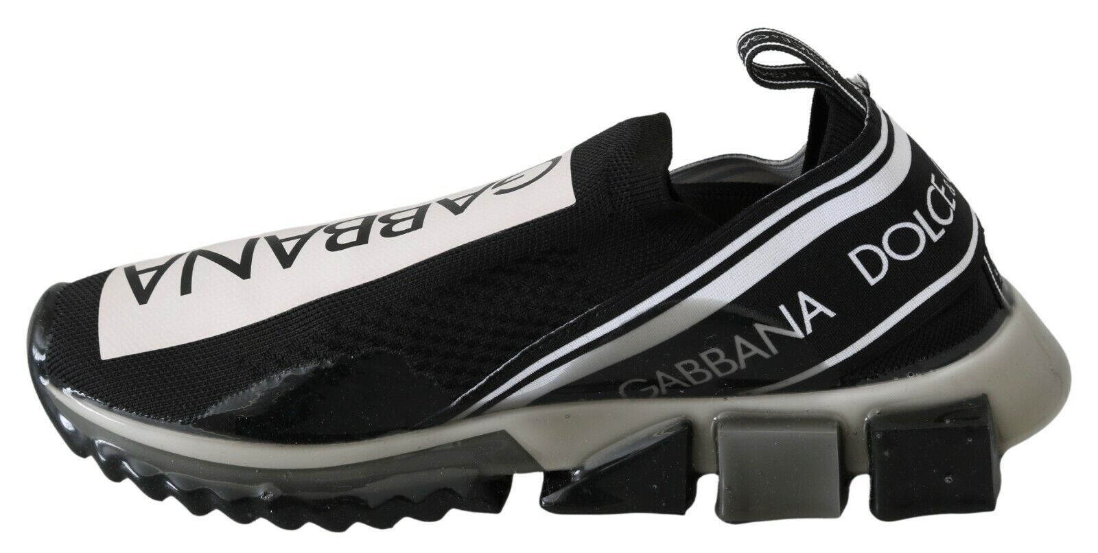 Dolce & Gabbana Black White SORRENTO Sport Stretch Sneakers Curated Luxury Accessories by Orvyn