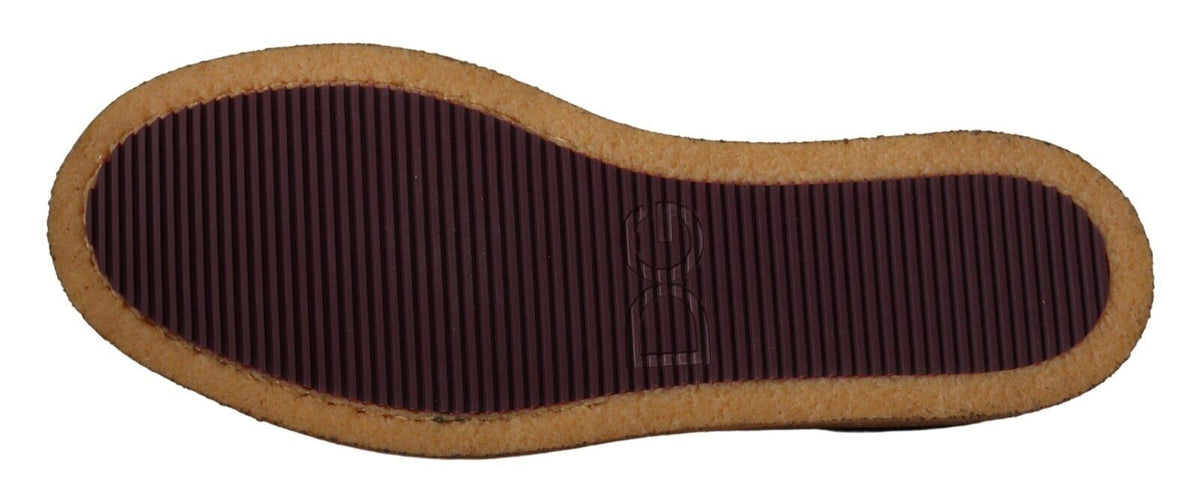 Dolce & Gabbana Brown Suede Leather Slip On Flats Moccasin Shoes braun