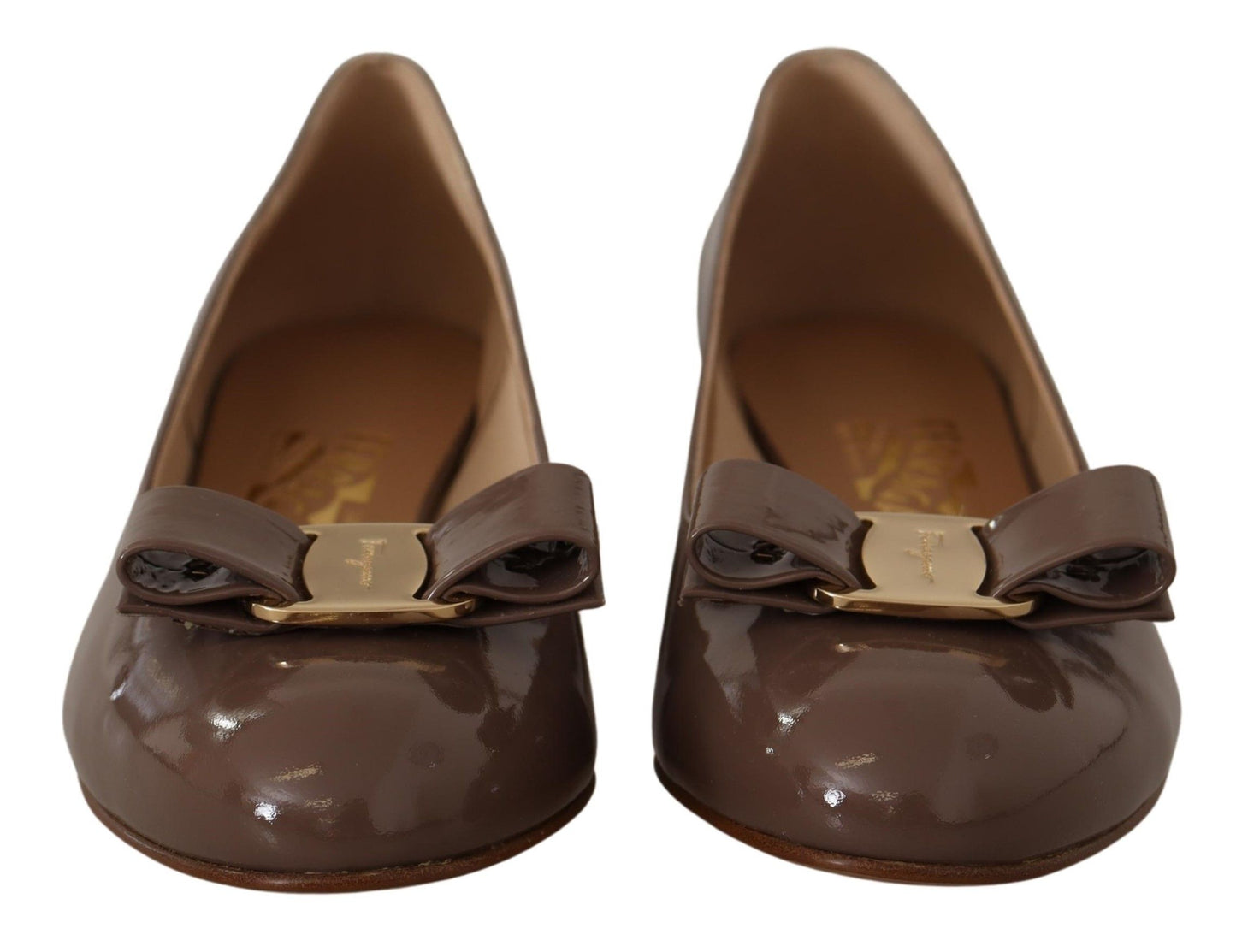 Salvatore Ferragamo Brown 'City' Pumps braun