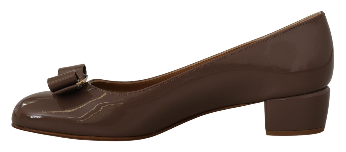 Salvatore Ferragamo Brown 'City' Pumps braun