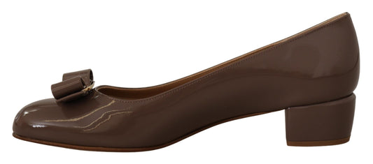 Salvatore Ferragamo Brown 'City' Pumps braun