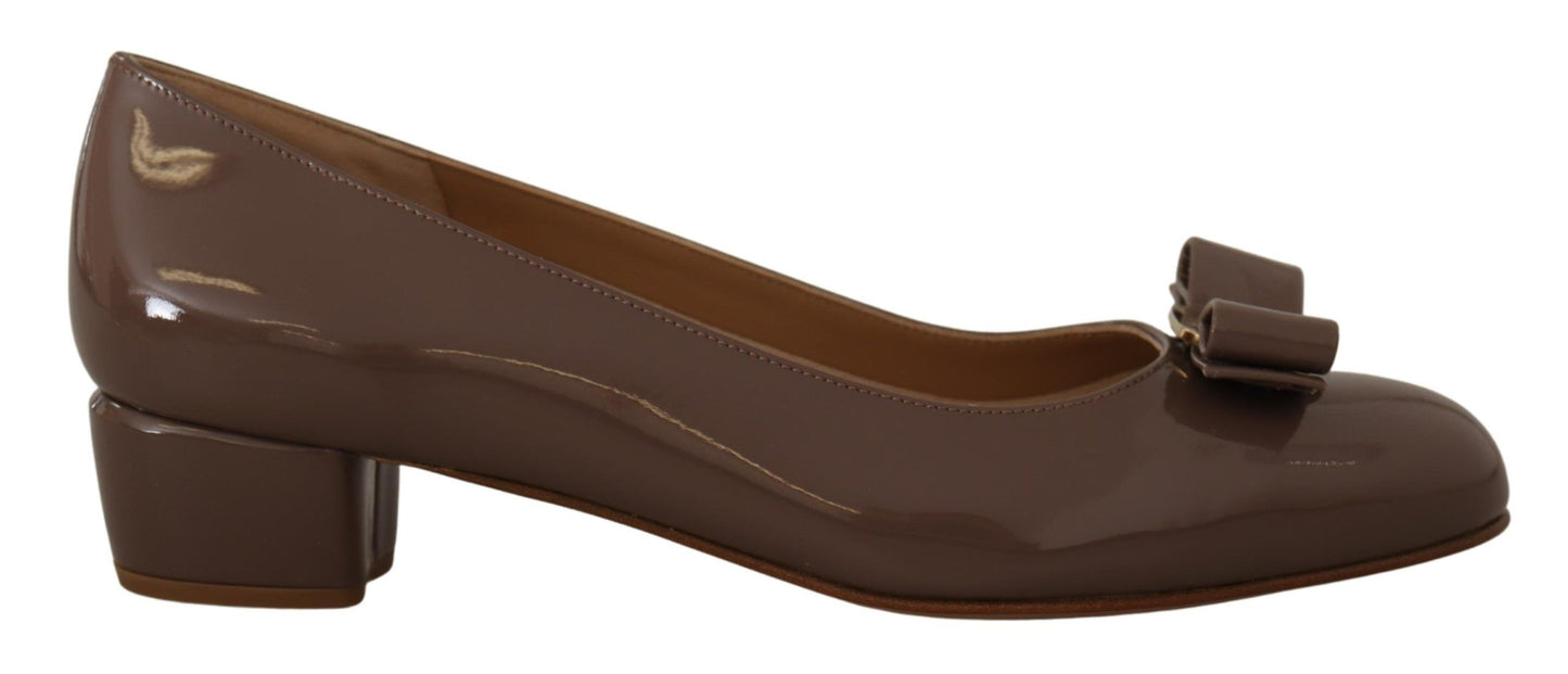 Salvatore Ferragamo Brown 'City' Pumps braun